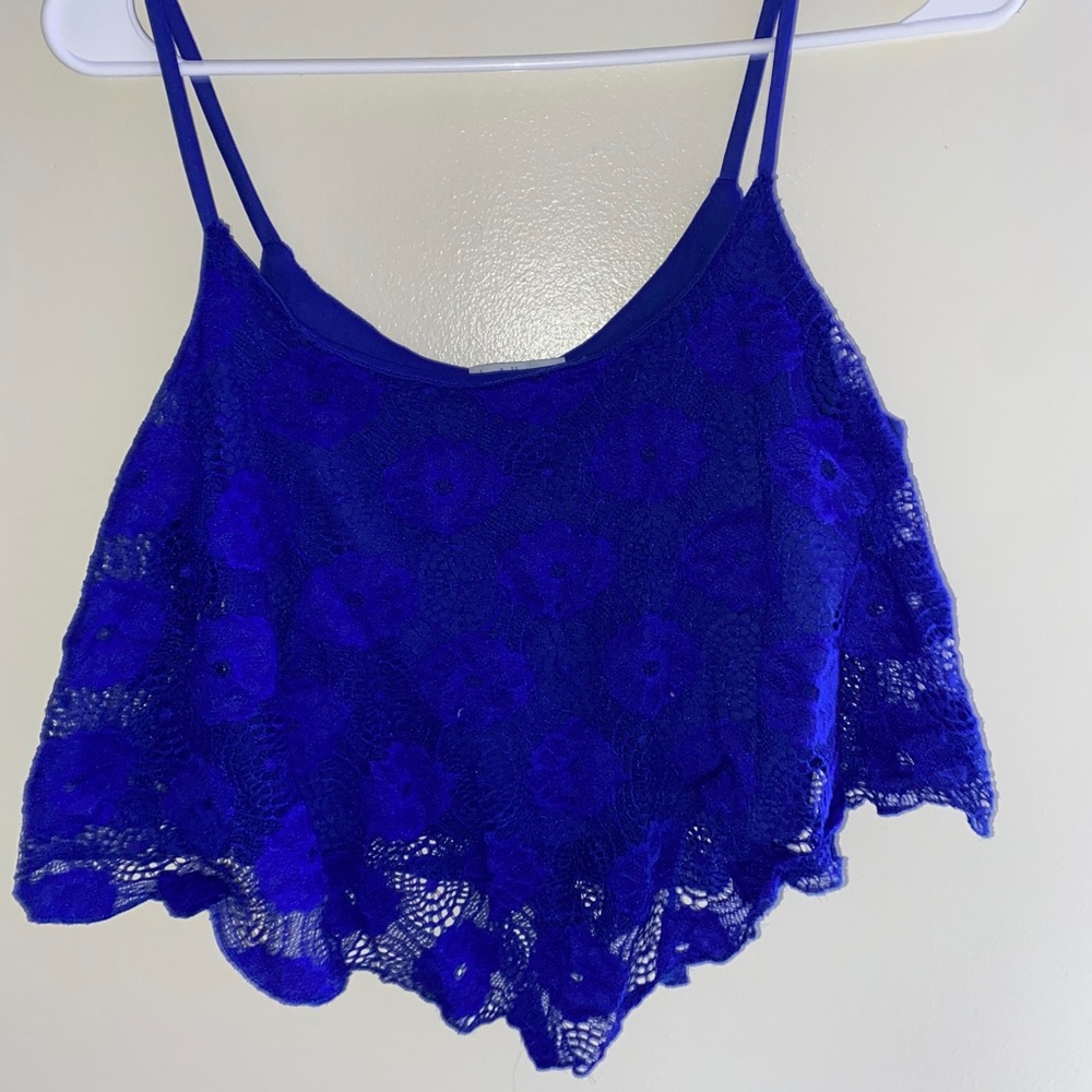 Royal Blue Flowy Croptop